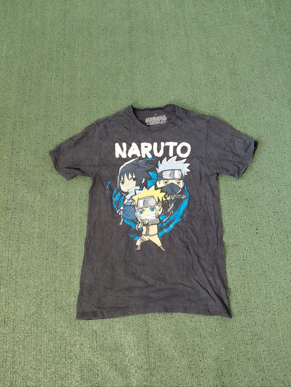 Naruto Shippuden Anime Cartoon Black T Shirt Sz Small